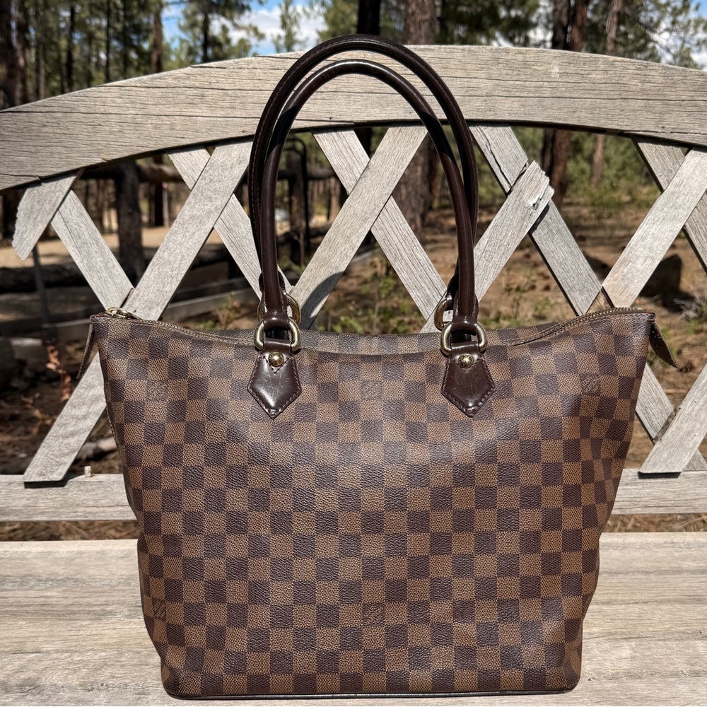 Authentic Louis Vuitton Damier Ebene Saleya MM Tote - Picture 3 of 17